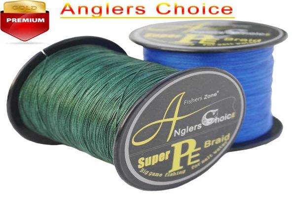 Linha de pesca trançada pe, escolha de pescadores, 4 fios, linha de pesca multifilamento superior, 500m, 546 jardas, 10lb, 20lb, 30lb, 40lb, 50lb, 60lb, 80lb, 17192768