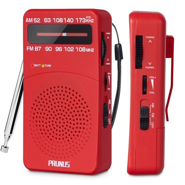 Radio PRUNUS J166 Radio Tragbare Taschenradios FM AM Radioempfänger Mini-Handabstimmlautsprecher Kopfhöreranschluss 2022 Neue Stereoanlage