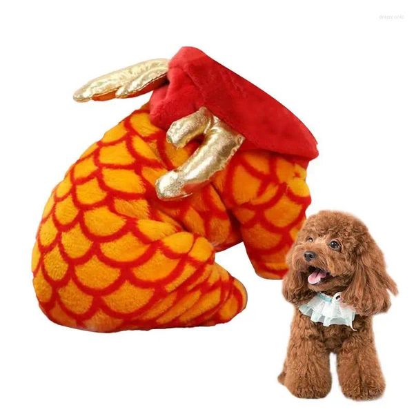 Abbigliamento per cani Abbigliamento Anno Pet Cappotto per costume da drago cinese Cucciolo invernale Piccolo festival di primavera per Chihuahua