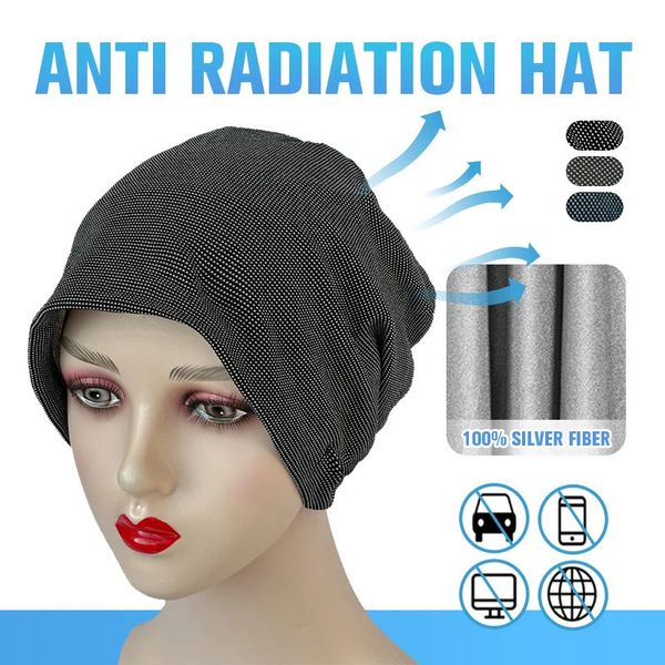 Cappello anti-radiazioni in fibra d'argento pieno Wifi 5G Sala computer Antielettromagnetico Anione magnetico infrarosso lontano 240111