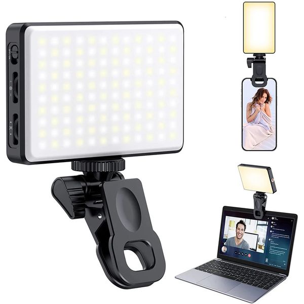 LED Selfie Light Phone Fill 120 3000mAh wiederaufladbares tragbares Video für Tiktok Vlog Conference 240111