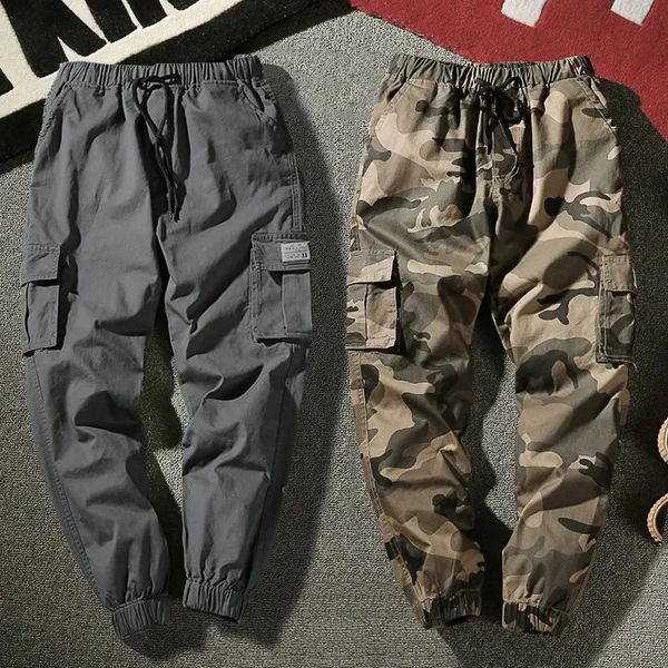 Jogger Cargo Hosen Männer Harem Hosen Multi-Tasche Camouflage Mann Baumwolle Jogginghose Streetwear Casual Plus Größe Hosen M-7XL 240111