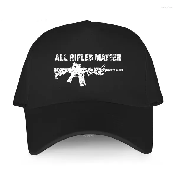 Top kapakları pamuk unisex ayarlanabilir beyzbol şapkası aşağı kireç - tüm tüfekler önemli siyah ar -15 taktik silah yaz moda markası şapka