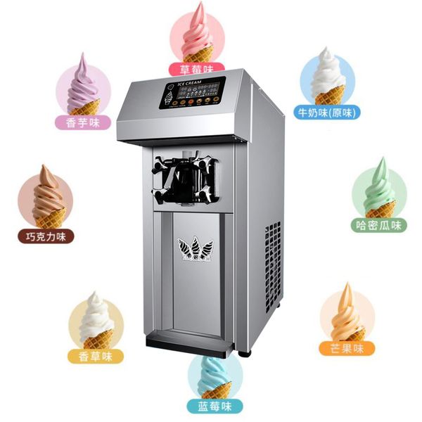 Vendita calda in acciaio inossidabile da pavimento congelata a testa singola ad alto rendimento Desktop Yogurt Ice Cream Maker macchina per gelato soft service commerciale