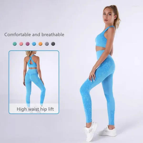 Calças femininas de duas peças Salspor Padrão de borboleta respirável moda magro correndo fitness esportes terno mulheres sutiã e leggings 2 conjuntos