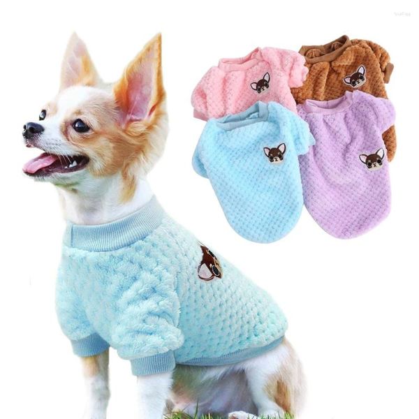 Abbigliamento per cani Morbido Pile Vestiti per animali Cucciolo Gatti Giacca Chihuahua Gilet Cappotto invernale caldo Abbigliamento per cani di piccola taglia media Pug Ropa Perro