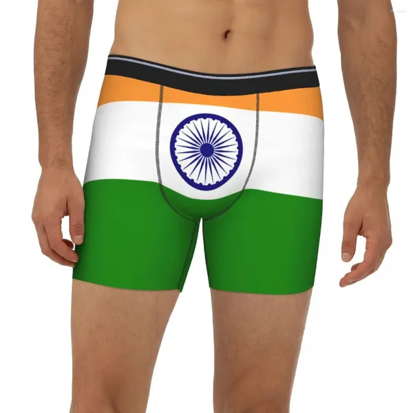 Mutande Bandiera dell'India Versione autentica Mutandine traspiranti Biancheria intima maschile Stampa Pantaloncini Boxer Slip estesi