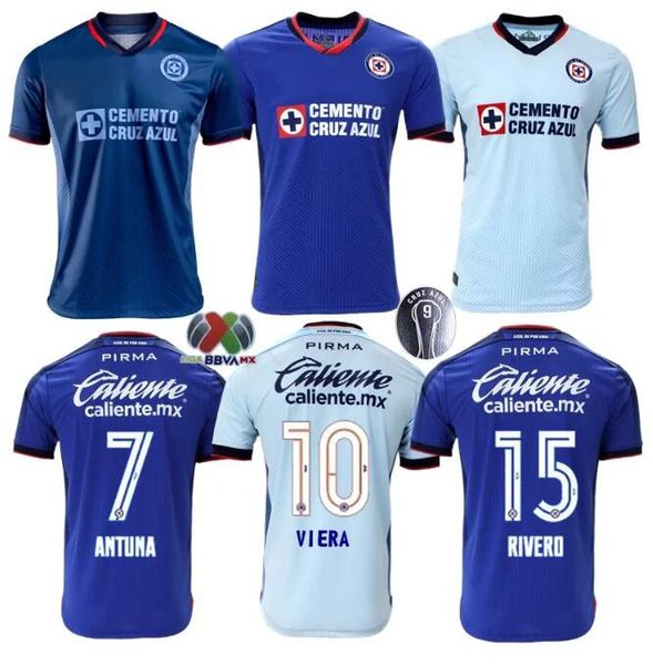 S-4XL Cruz Azul Футбольные майки 23 24 CDSyC Мексика Лига Пинеда Ромо АЛЬВАРАДО РОДРИГЕС Футболки на дому в гостях третьи футбольные майки 2023 2024 LIGA MX camisetas de futbol Kit Jersey