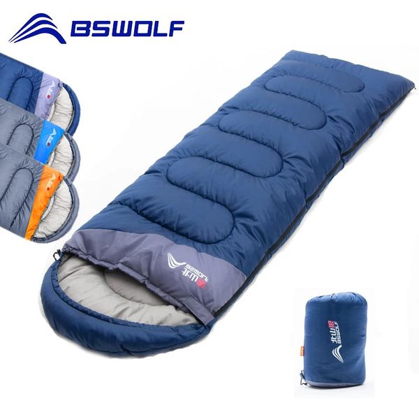 Bswolf acampamento saco de dormir ultraleve impermeável envelope quente mochila sacos de dormir para viagens ao ar livre caminhadas 240111