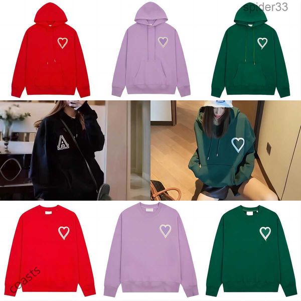 Designer Hoodie Masculino e Feminino Bordado Paris Redondo Pescoço Pulôver Clássico Amor Cor Sólida Manga Longa Suéter Casal Estrela Net Vermelho Mesmo Estilo Mi GA8R S6GX