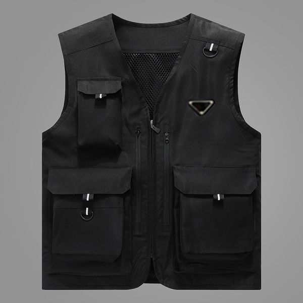 2024 Vest Designer Coletes Ashion Jaqueta Masculina Tanque Top Mulheres Homens Outdoor Camping com Múltiplos Bolsos Casais À Prova de Vento Sem Mangas Jacke