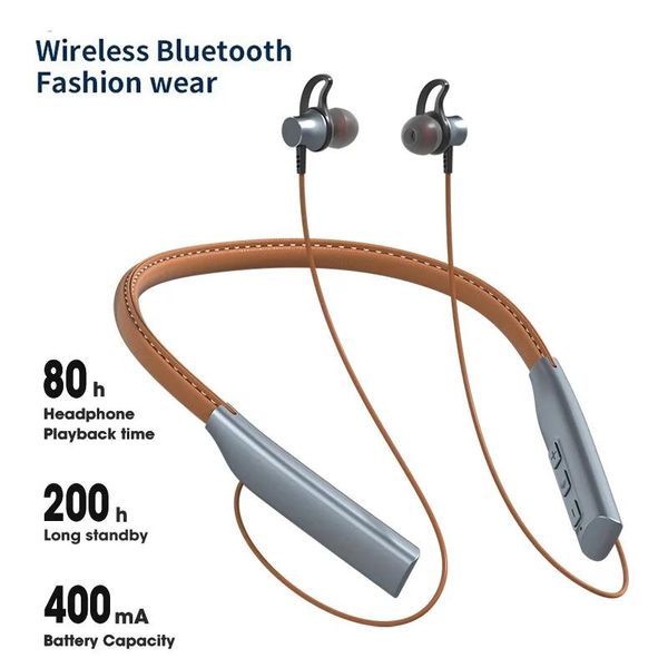 Kopfhörer 2022 Bluetooth-Kopfhörer, magnetischer Kopfhörer, Sport, kabellos, hängender Hals-Kopfhörer mit Mikrofon für Xiaomi Red Mi Huawei P30