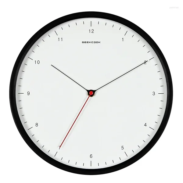 Настенные часы в скандинавском стиле, креативные металлические минималистичные черно-белые бесшумные простые домашние часы в современном масштабе