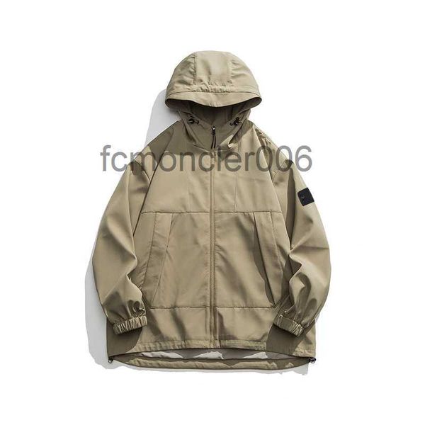 Luxusjacke Storm Herren- und Damenmäntel Student Tide Loose Hooded Color Matching Tooling Winddichte wasserdichte Bergsteigerbekleidung Steinjacken TU98