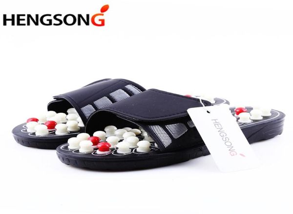 Стильные массажные тапочки для акупунктурных точек, сандалии для мужчин, китайская точечная терапия, вращающийся массажер для ног, обувь унисекс8789144