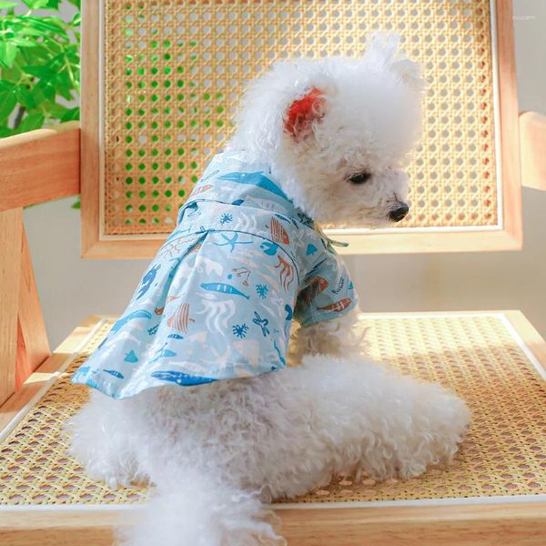 Abbigliamento per cani Maglietta piccola Primavera Estate Moda Vestiti per cartoni animati Gatto Simpatico cardigan firmato Cucciolo Pigiama morbido Chihuahua Barboncino Yorkshire