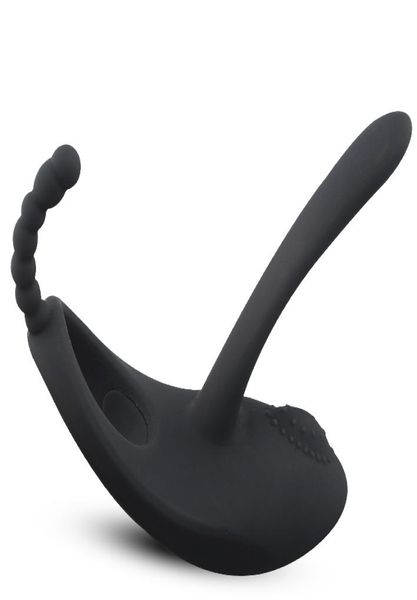 2 in1 vibratore a doppia testa anello per massaggio del pene maschile clitoride femminile stimolatore della prostata vaginale masturbatore per uomini donna giocattoli del sesso D12615907