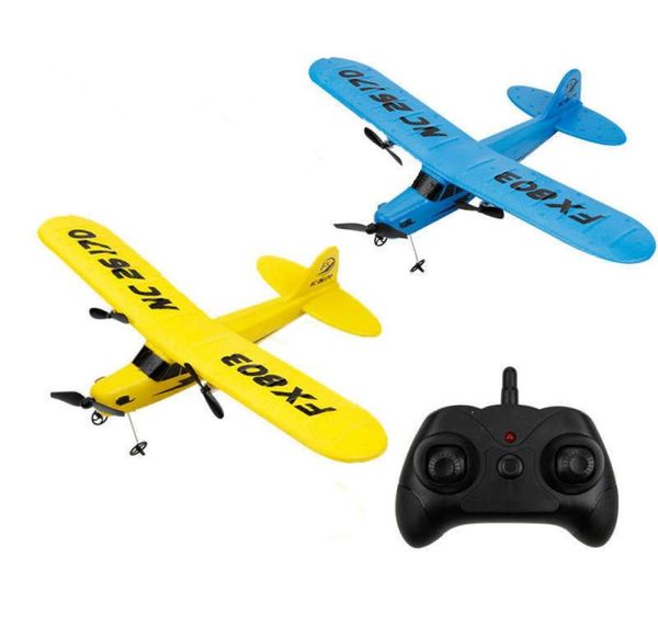 FX803 super planador avião 2CH brinquedos de avião de controle remoto prontos para voar como presentes para crianças FSWB 2110264398843