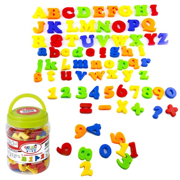 80PCS Magnetischer Kühlschrankmagnet Kawaii Kinder Kinder Buchstaben Nummer Symbol Aufkleber Früherziehung Spielzeug für Geburtstag Weihnachtsgeschenk 240113