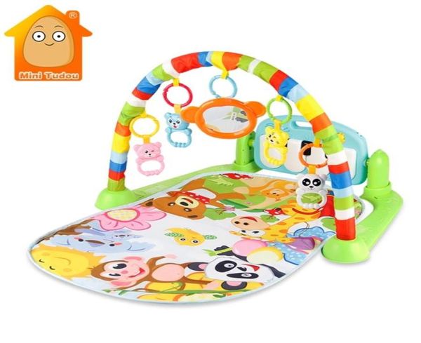 Bebek spor salonu tapis bulmacaları mat eğitim rafı oyuncaklar bebek müzik oyun mat piyano klavye bebek fitness halı hediyesi çocuklar için 210821638095