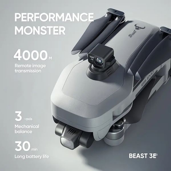 Drohne mit 360°-Laser-Hindernisvermeidung, mechanischem selbststabilisierendem 3-Achsen-Kopf, GPS/GLONASS-Doppelmodus, Follow Me, Starten/Landen mit einer Taste, Gestenfotografie.