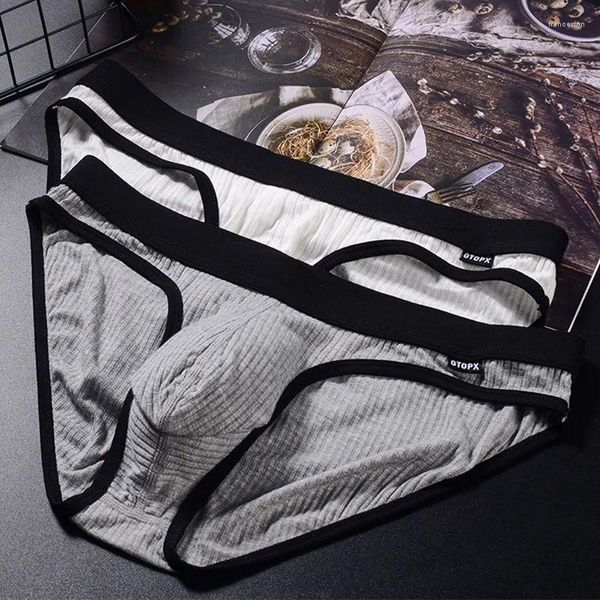 Underpants Grande Bolsa Calcinha Masculina Sexy U Convexo Bolso Frontal Triângulo Briefs Shorts Patchwork Cor Masculino Low Rise Lingerie