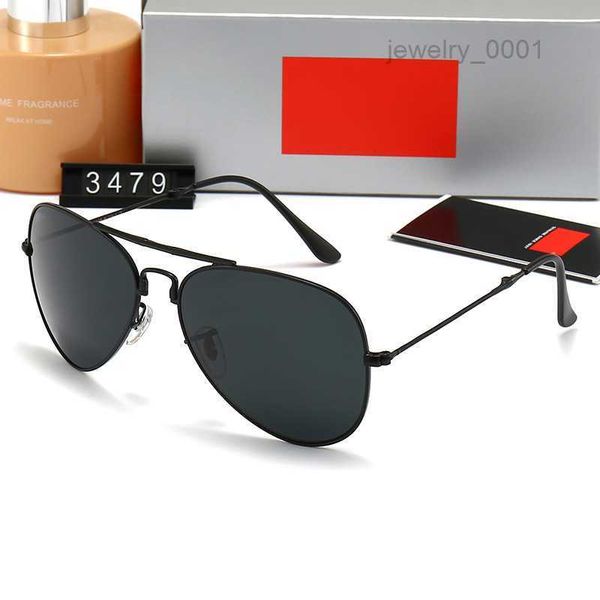 Luxurys proibições designer homens mulheres óculos de sol adumbral uv400 óculos clássico marca óculos 3479 masculino óculos de sol raios metal quadro raybans com caixa 5yf8