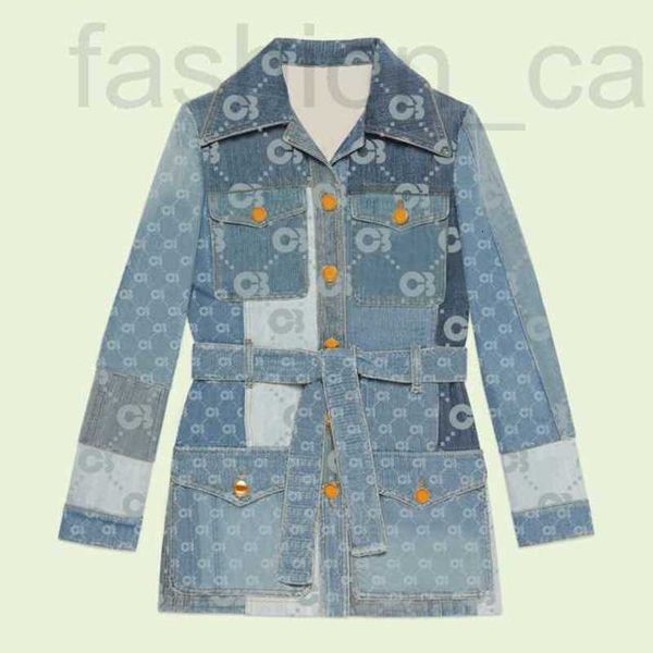 Ternos femininos designer vintage novo completo retro pista banquete cocktail festa rarefinds impressão denim retalhos jaqueta casaco conjuntos de falda conjuntos de duas peças