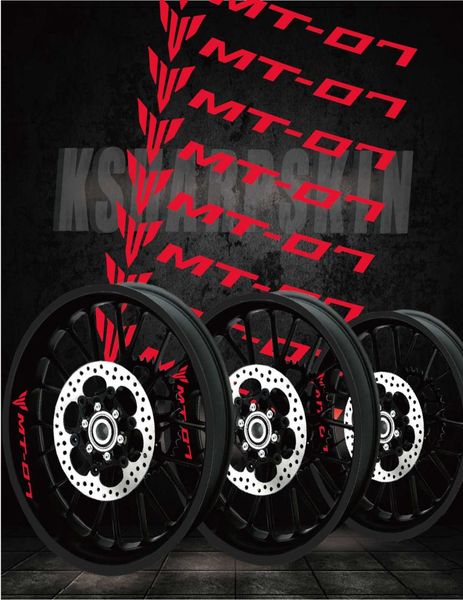 Nova moda criativa modificada adesivo de pneu de motocicleta personalidade listra anel interno aplique decorativo reflexivo para YAMAHA MT07011997