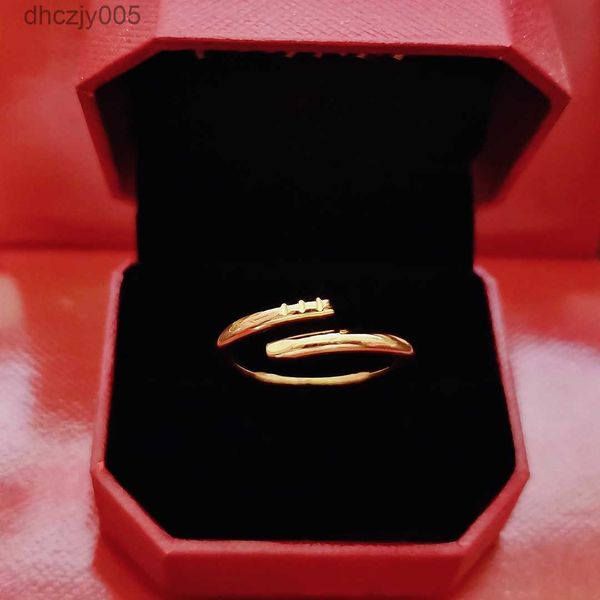 Designer de luxo titânio aço rosa ouro amor anel para mulheres luxo zircônia anéis de noivado homens jóias presentes acessórios de moda com caixa 2la9