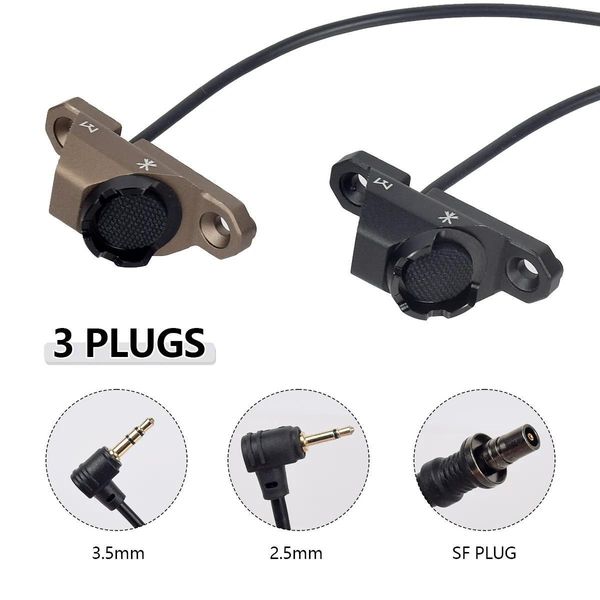 Acessórios de montagem de escopo, botão tático de unidade, interruptor remoto de pressão, ajuste mlok keymod ferroviário para surefire m300 m600 d2 peq15 2.5 sf dhgdr