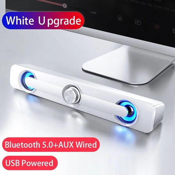 Altoparlanti TV Soundbar Altoparlanti per computer con luce LED USB Altoparlante Bluetooth wireless Sistema Home Theatre stereo Desktop caixa de som 2022