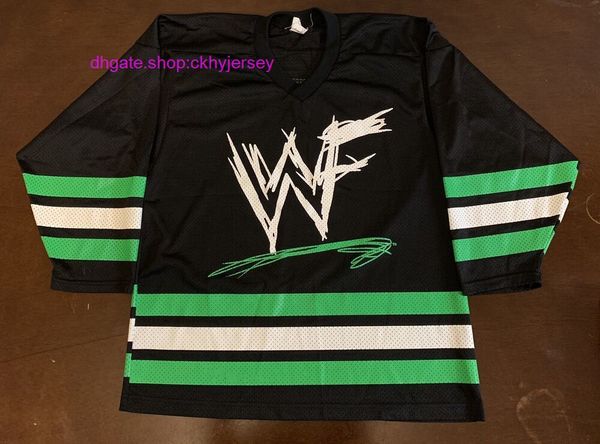 Maglia da hockey WWF WrestleMania 2000 Maglie da uomo rare cucite vintage