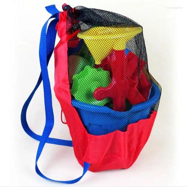 Zelte und Unterstände Baby Meer Lagerung Mesh Taschen für Kinder Kinder Strand Sand Wasser Spielzeug Netztasche Spaß Sport Badezimmer Handtücher Kleidung Rucksack