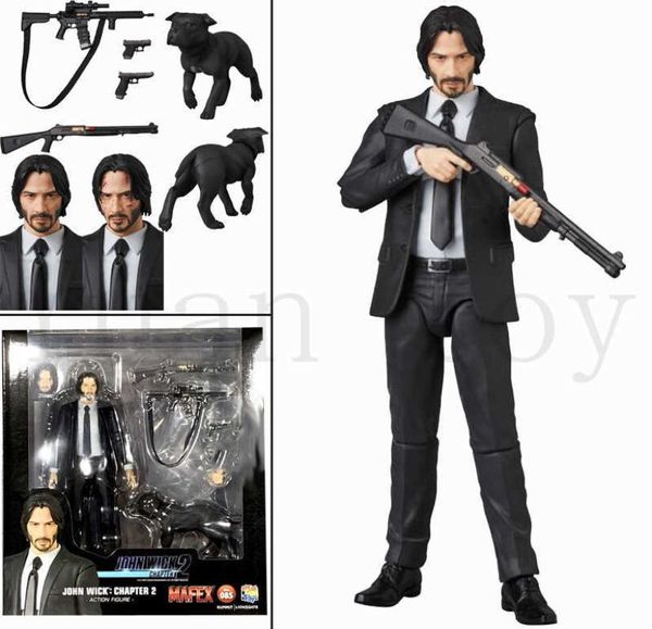 6inch Yeni Tip Mafex 085 John Wick Bölüm 2 Aksiyon Figürü Model Oyuncak Bebek Korku Cadılar Bayramı Hediyesi Q07223979298