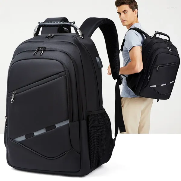 Rucksack Männer Große Kapazität Reise Männlichen Multifunktions Gepäck Taschen Wasserdichte Business Laptop USB Lade Schule Tasche