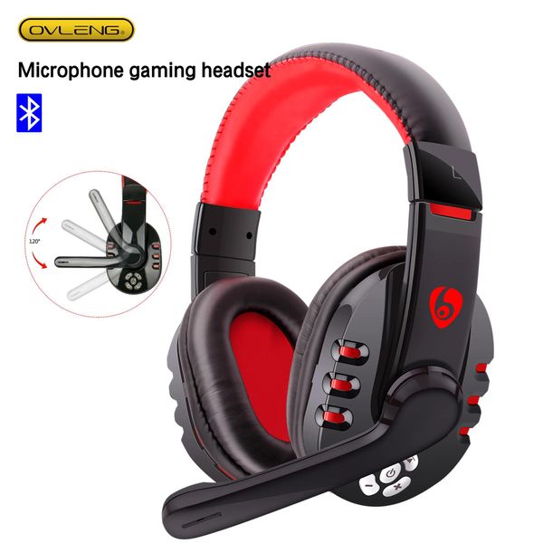 Kopfhörer OVLENG V81 Bluetooth V5.0 Kopfhörer Gaming Headset Wireless Stereo Kopfhörer mit Mikrofon für PC Telefon Laptop Computer