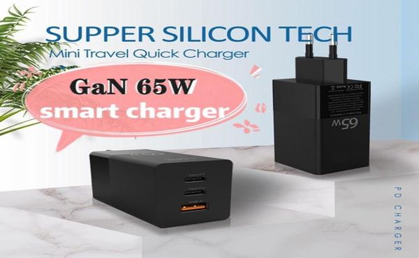 Зарядное устройство USB C мощностью 65 Вт Power Delivery 30 с MOSFET SuperSilicon Tech USBC Supply для смартфонов и т. д. 1910649