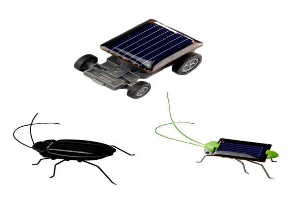 Giocattoli solari per bambini Energia Pazza cavalletta Kit da cricket Giocattolo Giallo e verde Energia solare Robot Insetto Locusta Cavalletta con Opp7185469