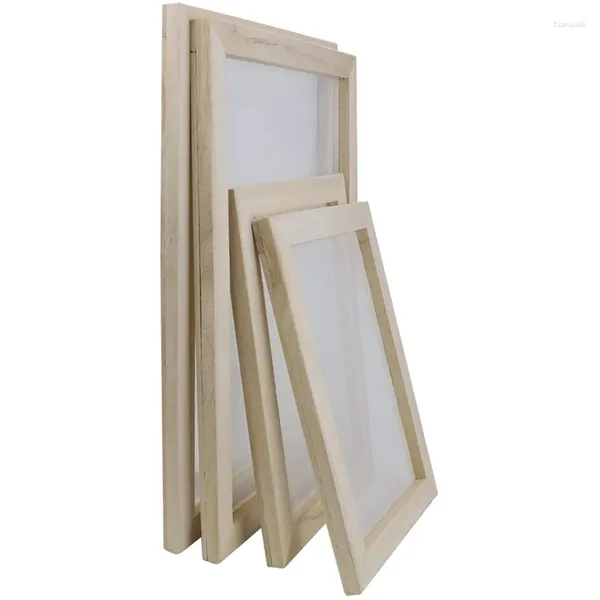 Quadros 4 pacote de papel de madeira fazendo molde quadro impressão de tela para artesanato diy e artesanato de flor seca 2 tamanho