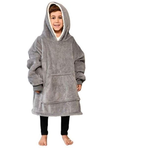 Coperte Bambini Felpa con cappuccio Outdoor Inverno Cappotti con cappuccio Caldo inclinato Accappatoio Felpa in pile Coperta piviere per bambini Wly935 Drop Dhb4W