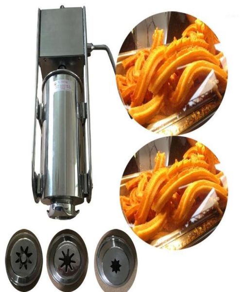 Fabricantes de pão Comercial 2L Manual Espanhol Churros Máquina de Aço Inoxidável Horizontal Salsicha Stuffer Salami Maker16628713