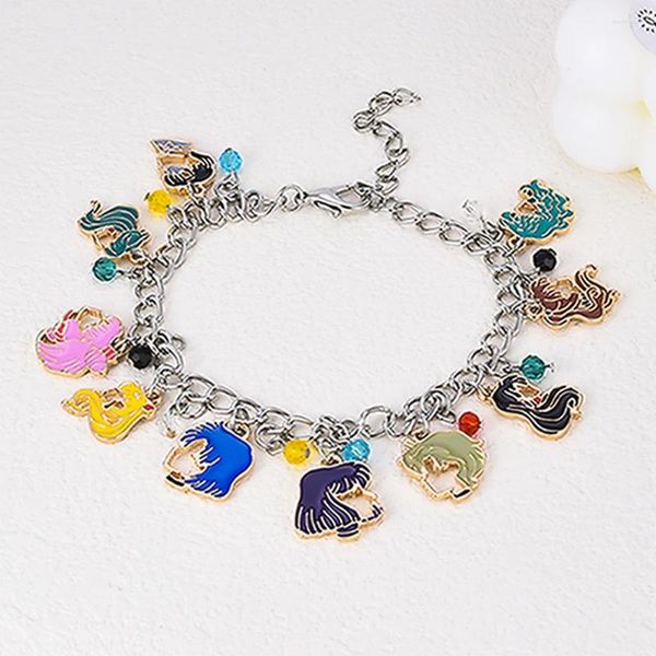 Braccialetti a maglie Medsor Anime Tv Sailor Chain Moon Bracciale Ciondolo smaltato cavo Accessorio per gioielli squisiti Regalo per i fan Donne Ragazze Anno