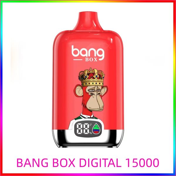 BANG 15000 DIGITAL Mesh Coil E-Liquid 25 ml Akku 650 mAh wiederaufladbar Typ-C Betriebsanzeige Bang King 15000 Bang Box 15000 Bang Digital