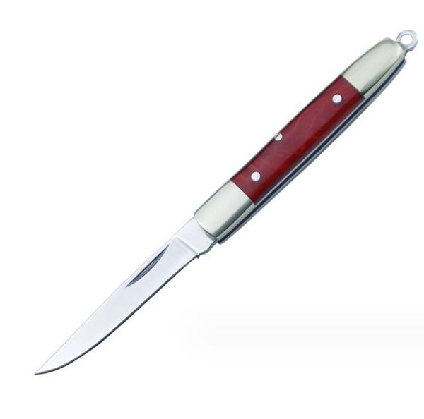 Mini coltello pieghevole in ottone in acciaio inossidabile Portachiavi multifunzionale Coltello multiuso Coltelli da frutta pieghevoli tascabili Utensile da taglio per sopravvivenza all'aperto