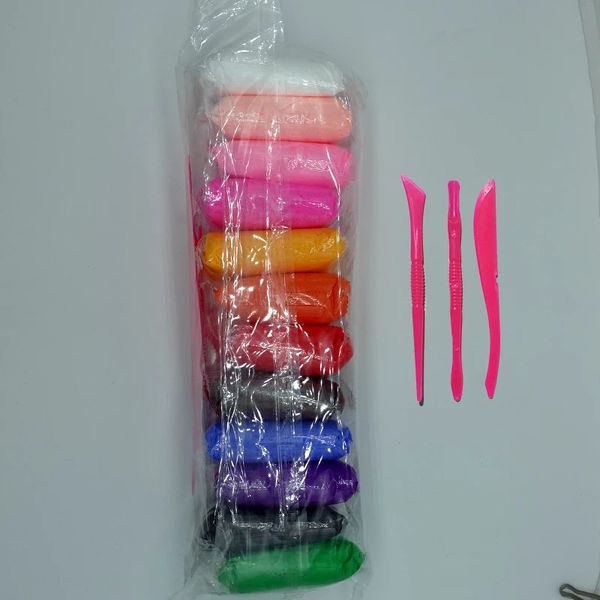 12 colori modellazione di argilla secca all'aria con strumenti per scolpire bambini giocattoli fai da te non tossici autoasciuganti per regali per bambini 240112