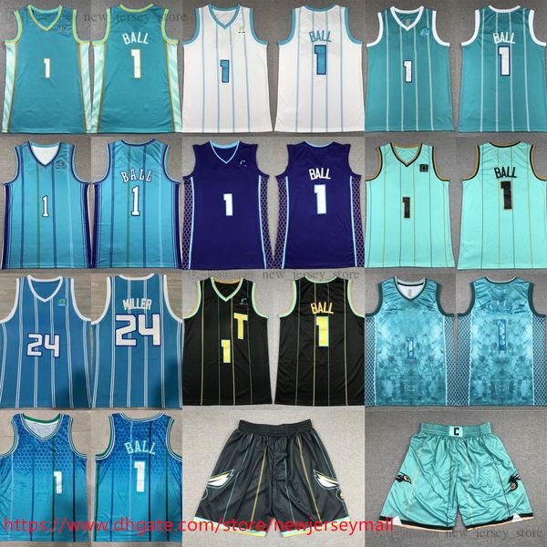 2024 New City Basket 1 LaMeloBall Jersey cucita 24 BrandonMiller maglie Stripe Blu Bianco Home away Statement Camicie sportive traspiranti