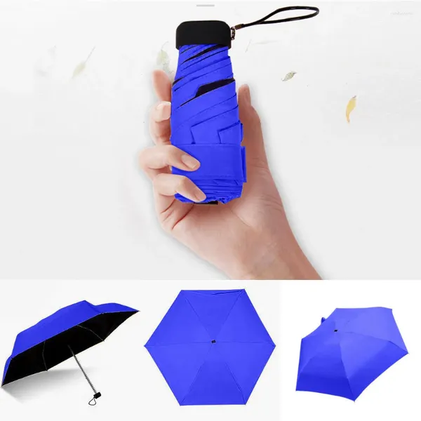 Guarda-chuvas Protable Folding Bolso Mulheres Flat Leve Guarda-chuva Ultravioleta Proteção Parasol Pequeno Tamanho para Viagens