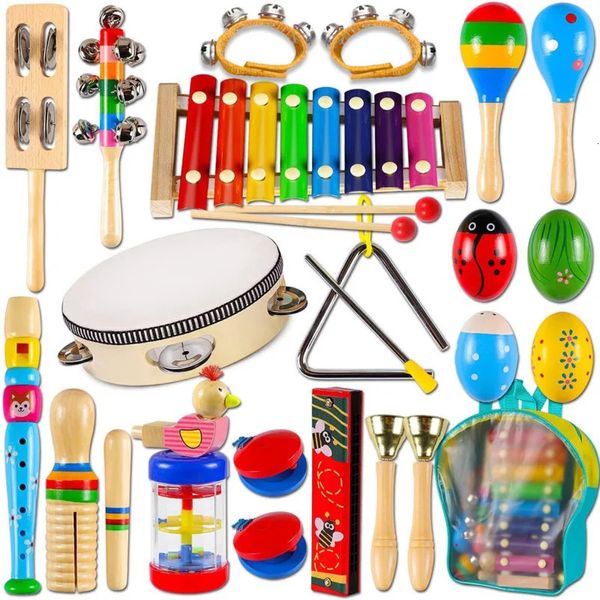 Strumento a percussione per bambini Educazione Sviluppo creativo Mano musicale in legno Imparare i giocattoli Montessori Regalo 240112