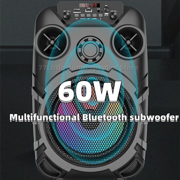 Lautsprecher Bluetooth-Lautsprecherbox Tragbare Säule KTV Drahtloser Subwoofer 18000 mAh Lithiumbatterie 60 W U-Disk-Soundbox Square Dance Outdoor